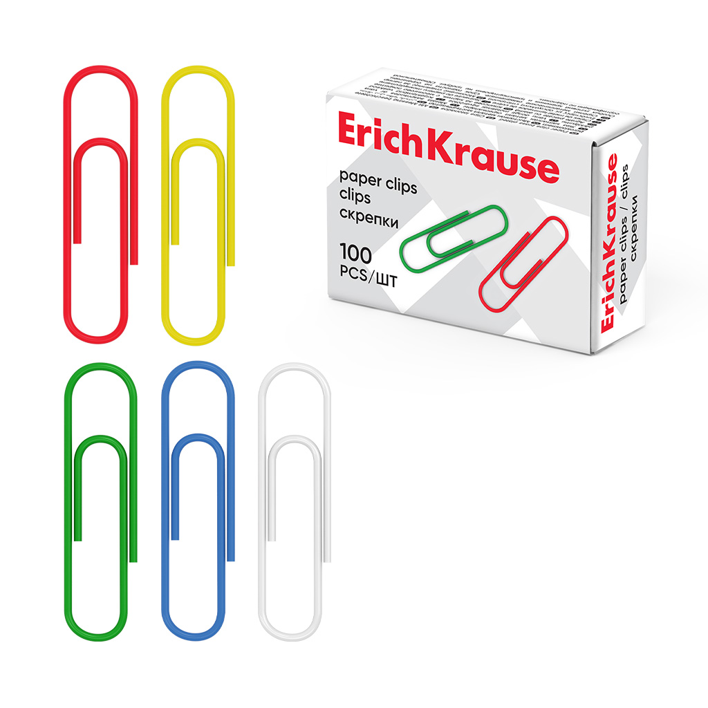скрепки 28мм цветные "ek" 100 шт. карт.упак. Скрепки 28мм цветные "ek" 100 шт. карт.упак.