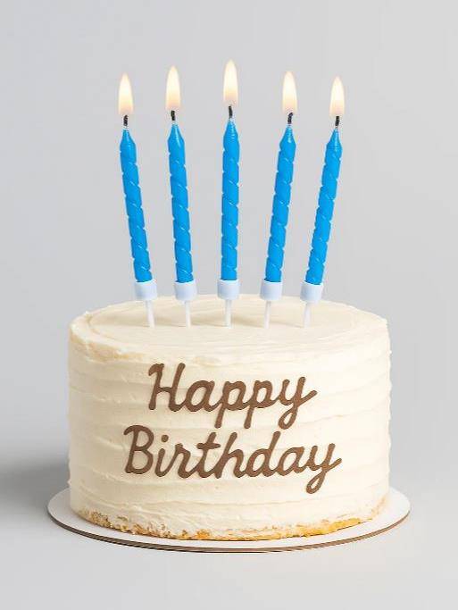 набор свечей для торта 10шт "happy moments" blue 9см Набор свечей для торта 10шт "happy moments" blue 9см