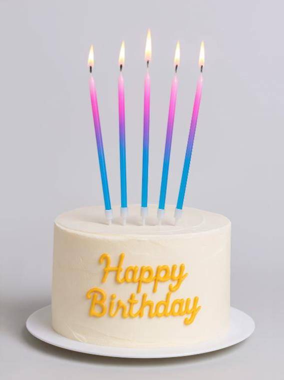 набор свечей для торта 6шт "gradient glow" 16,5см Набор свечей для торта 6шт "gradient glow" 16,5см