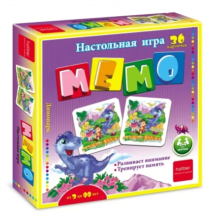 Игра мемо "динопарк" 36 карточек