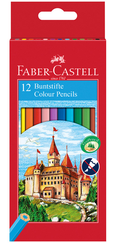 Карандаши цветные "faber-castell замок" 12 цв.