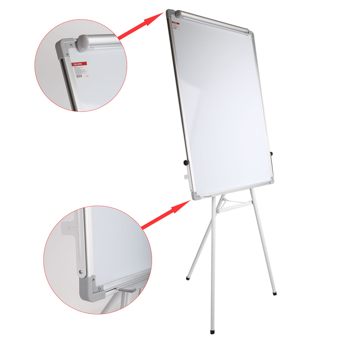 Флипчарт магн-марк. 70х103см klerk "standard" на треноге