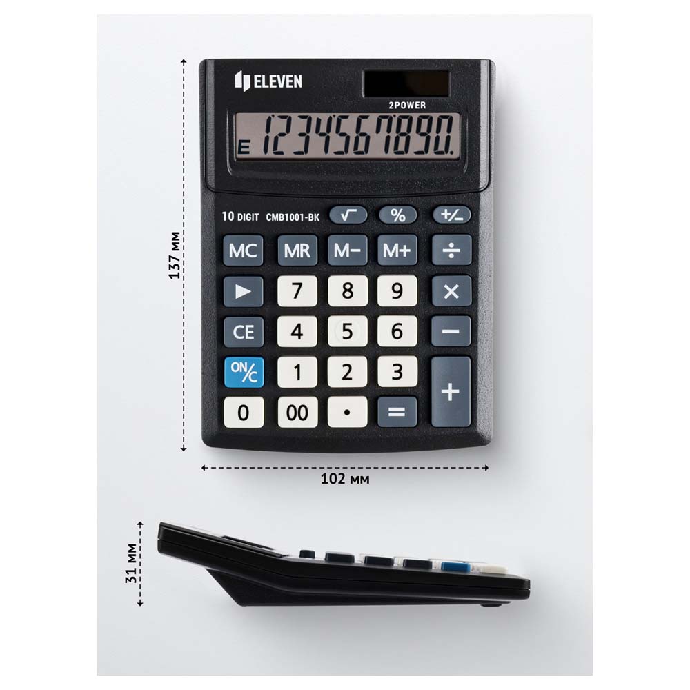 Калькулятор настольный 10 разряд. eleven cmb1001-bk,102х137мм чёрный