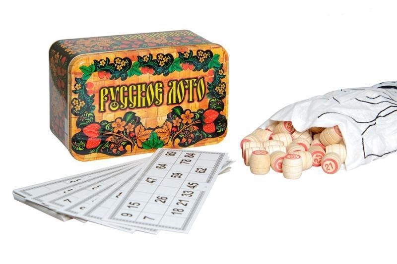 Игра лото "русское" с пласт.фишками