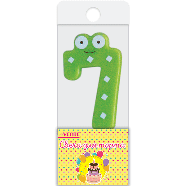 Свеча для торта "цифра 7" смешная