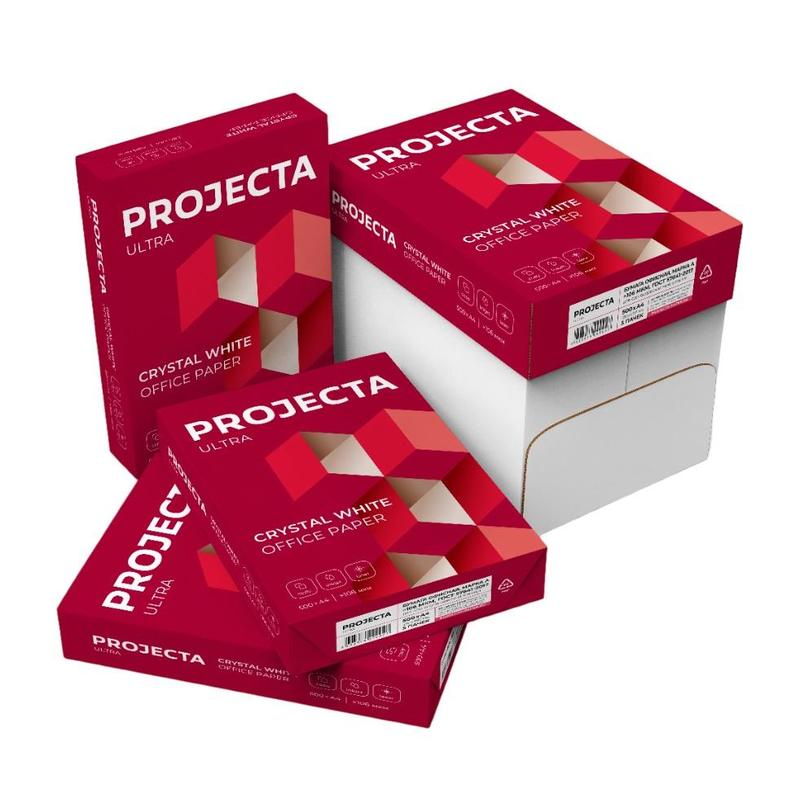 Бумага офисная а4 "projecta ultra" 500л. 80г. 168%, класс а