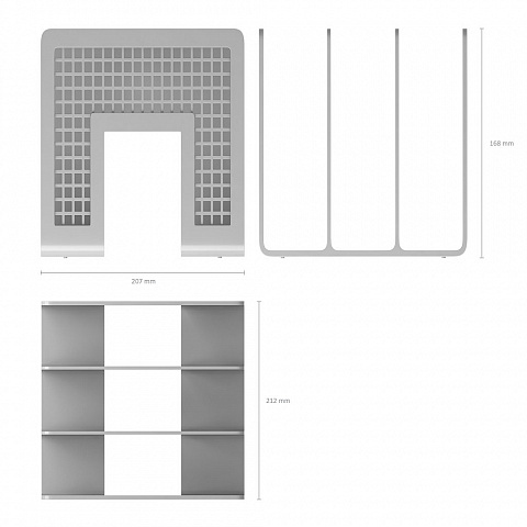 Лоток для бумаг и папок 3 секц. erich krause серый