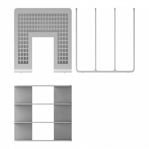 Лоток для бумаг и папок 3 секц. erich krause серый