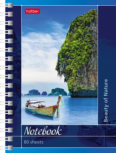 блокнот а6 гребень 80л. кл. "пейзажи" (hatber) асс-т Блокнот а6 гребень 80л. кл. "пейзажи" (hatber) асс-т