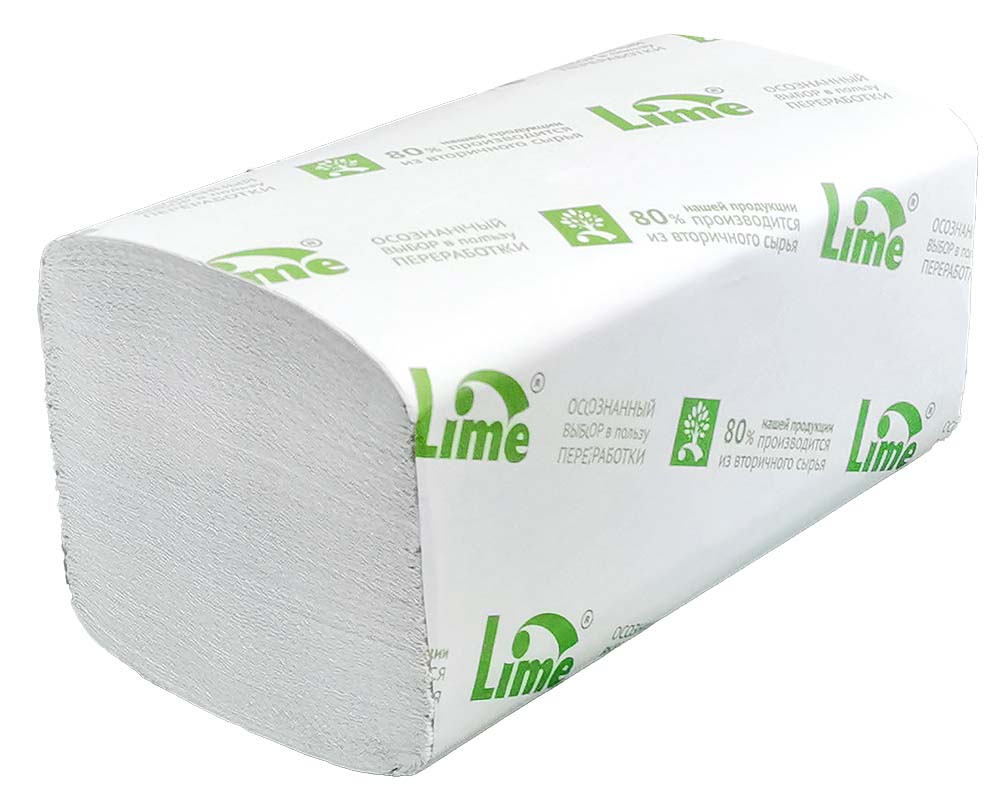 Полотенце бумажное v, 1 сл., 22,5х22,5см, 250л. "lime" эконом