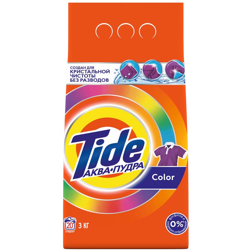 Стир. порошок автомат "tide color" 3кг