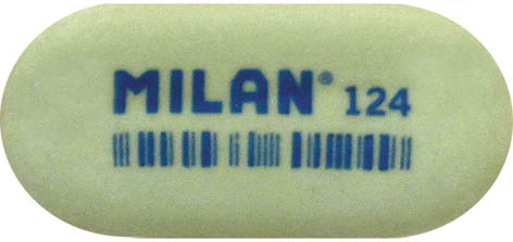 Ластик "milan 124" овальный 49х23х9мм асс-т