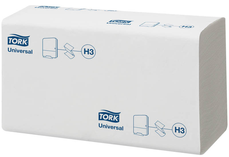 Полотенце бумажное v (h3) 1сл., 23х23см, 250л. tork universal