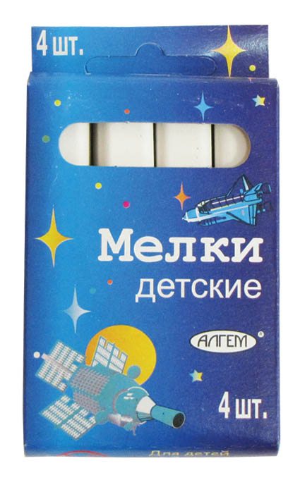 Мел белый "алгем" 4 шт.