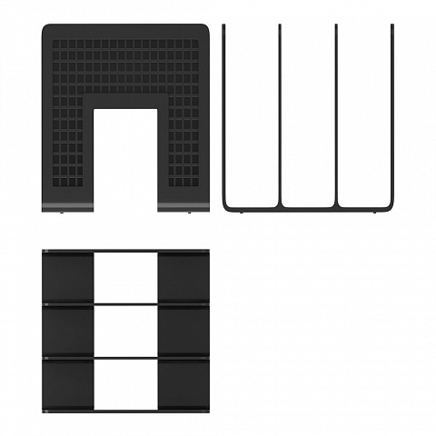 Лоток для бумаг и папок 3 секц. erich krause чёрный