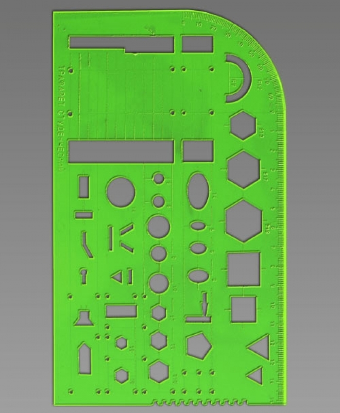 Линейка-трафарет "стамм" студенческая