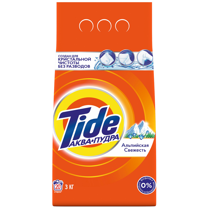 Стир. порошок автомат "tide альпийская свежесть" 3кг