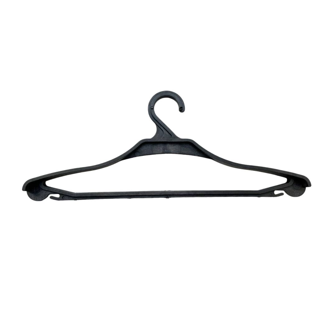Вешалка для одежды пластмассовая размер 42 см черная