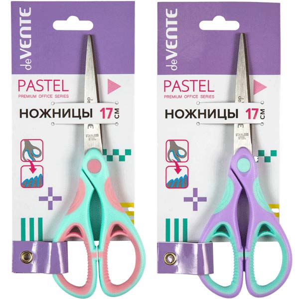 Ножницы канц. devente "pastel" 170мм