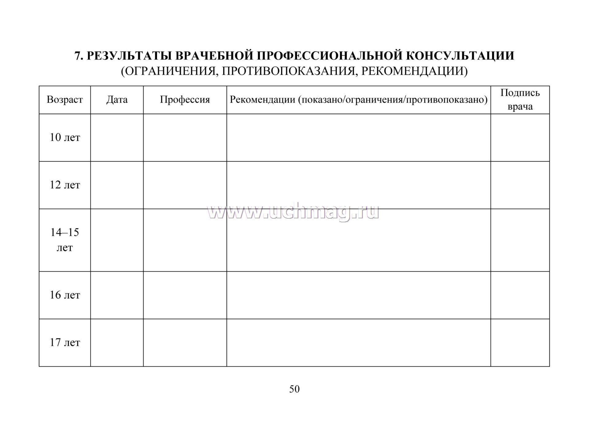 Карта медицинская карта ребенка ф.026/у а5 32л. синяя