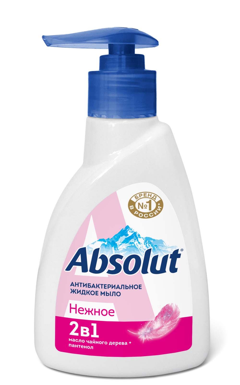 Мыло жидкое антибактериальное "absolut" нежное 250 г с дозатором