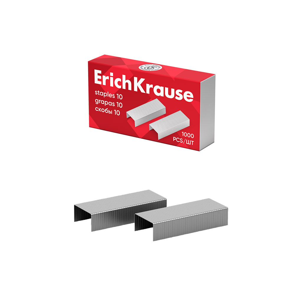 скобы для степлера №10 "erich krause" 1000 шт.(2-20 листов) Скобы для степлера №10 "erich krause" 1000 шт.(2-20 листов)