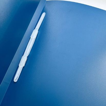 Папка пласт. с пласт. скоросш. 0,55мм син.
