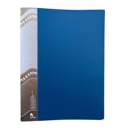 Папка пласт. с пласт. скоросш. 0,55мм син.