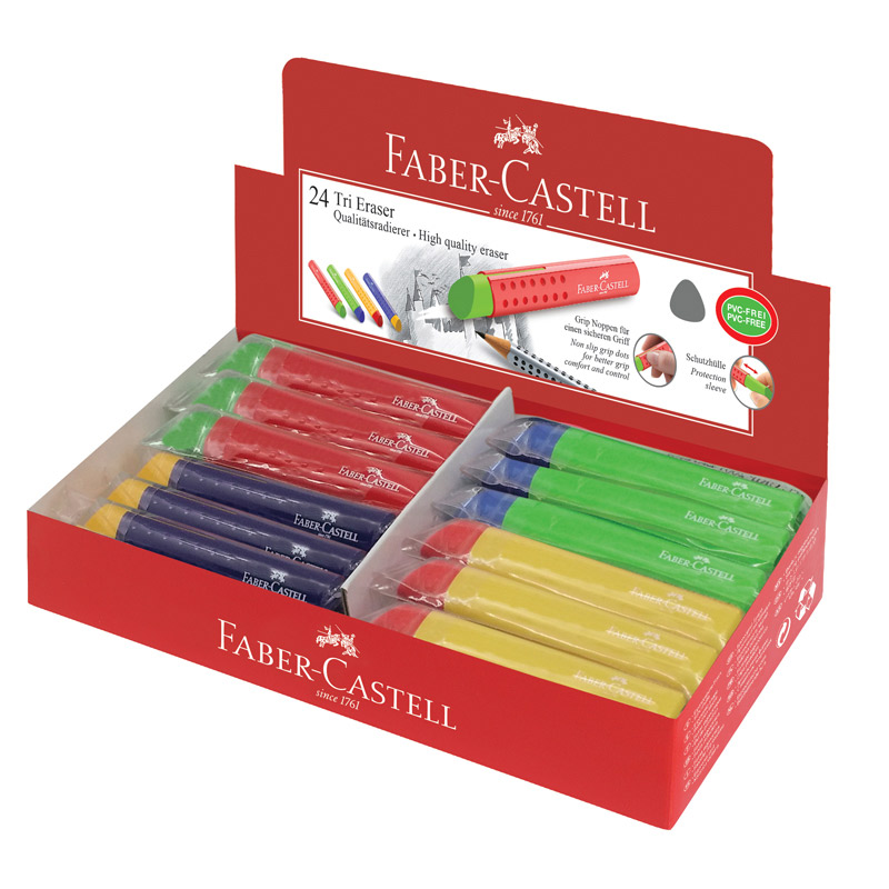 Ластик faber-castell "tri" 83х12,6х12,3мм асс-т