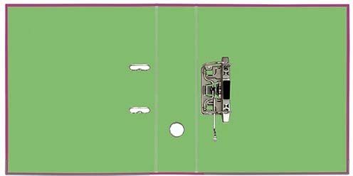 Папка-регистратор 7,5см пвх 2-сторонняя lamark роз./св.зелёная,металл.уголок,карман
