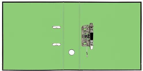 Папка-регистратор 7,5см пвх 2-сторонняя lamark чёрн./св.зелёная,металл.уголок,карман