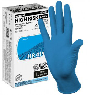 Перчатки латексные "high risk manual" xl