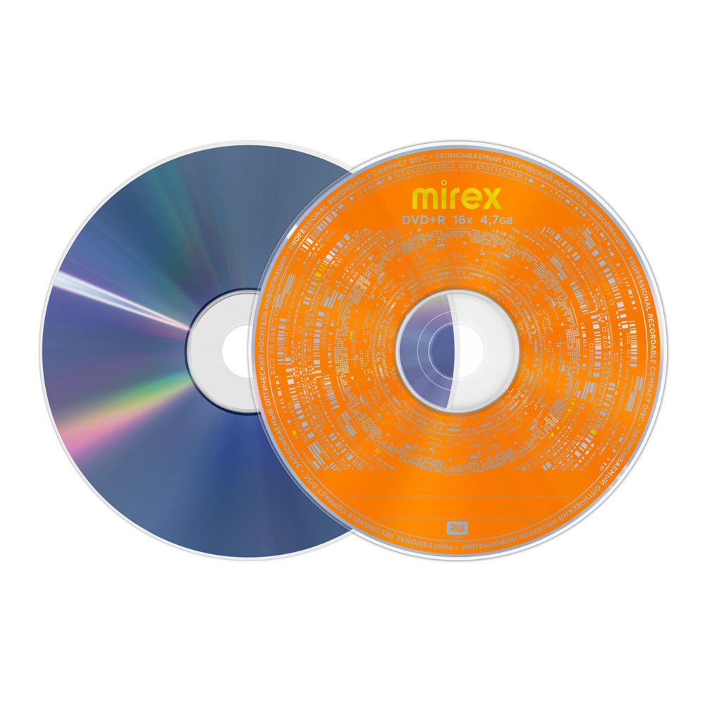 Диск dvd+r "mirex" 16х упаковка 50шт.