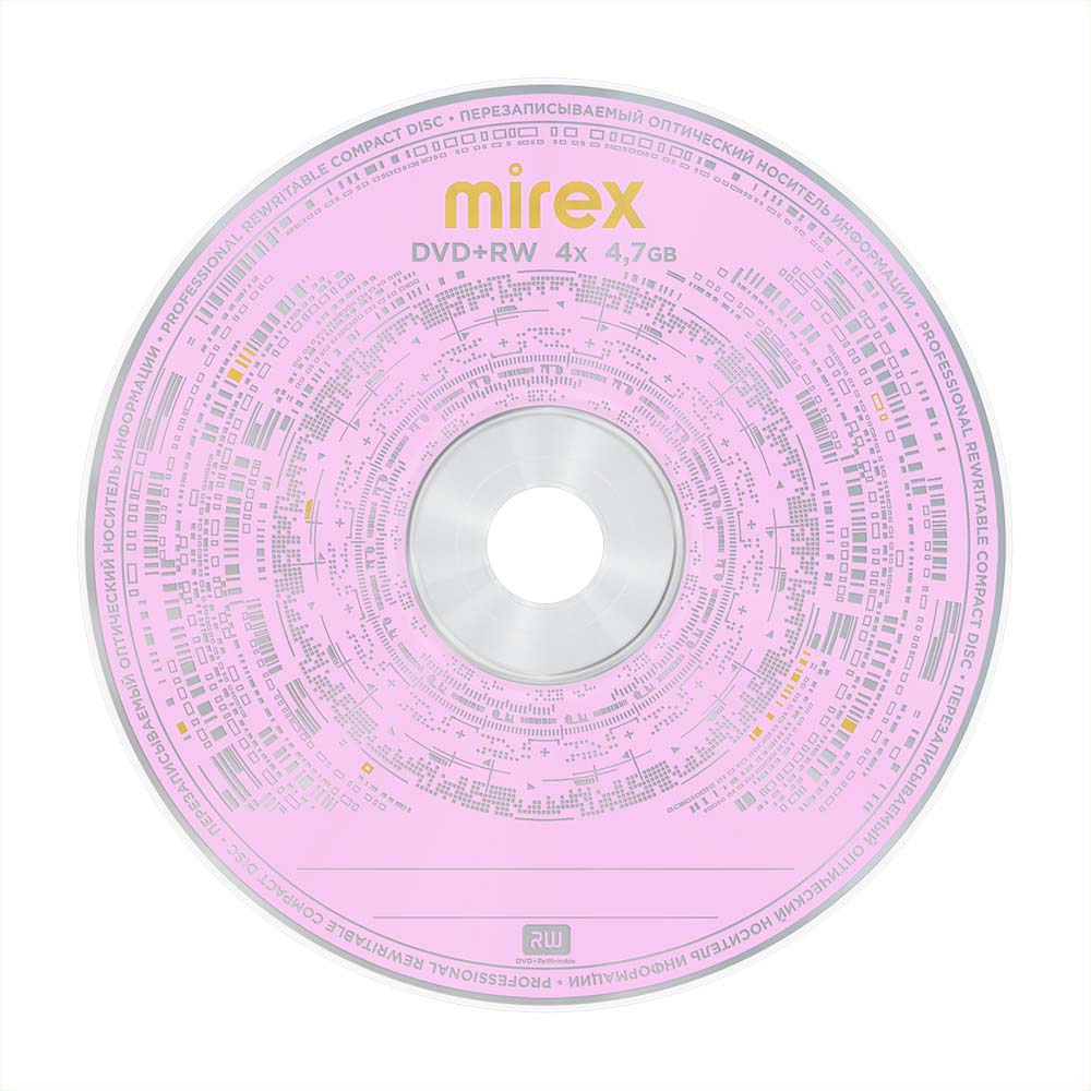 Диск dvd+rw "mirex" 4х slim