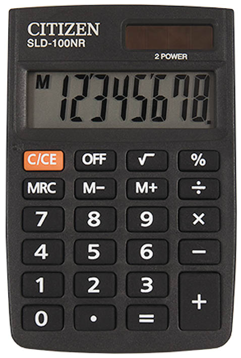 Калькулятор карманный 8 разряд. citizen sld-100n,57х87мм