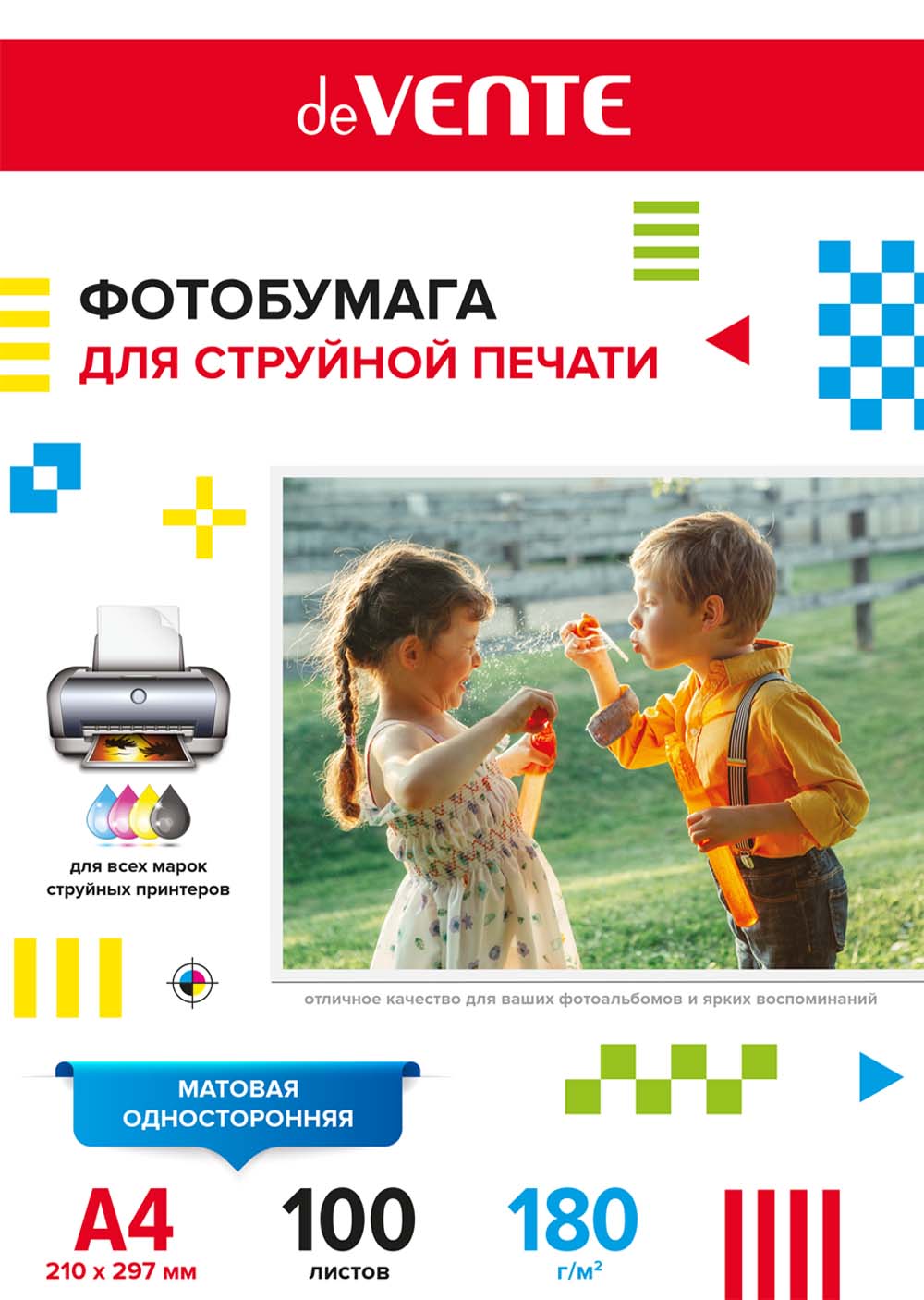 Бумага д/фотопечати а4 devente 180г 100л. матовая