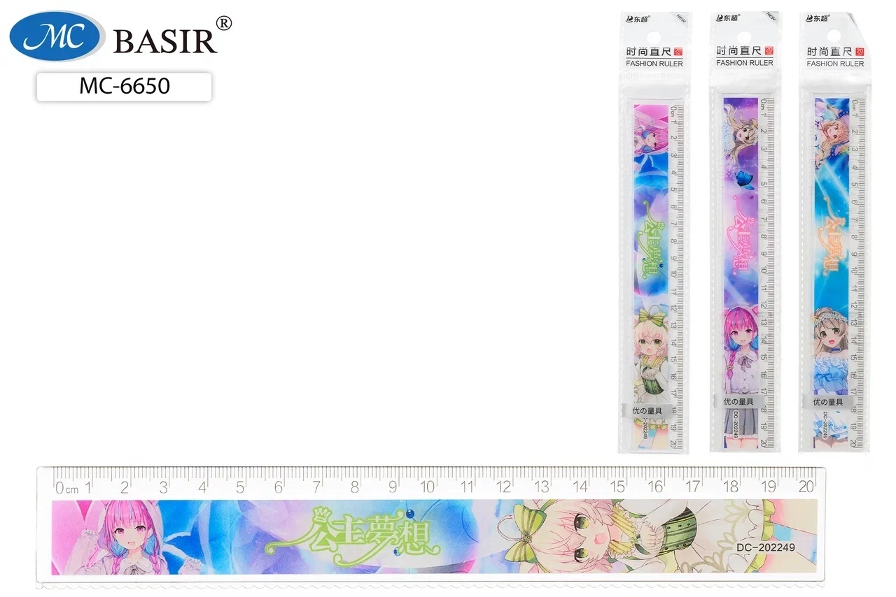 Линейка "аниме" 20см асс-т