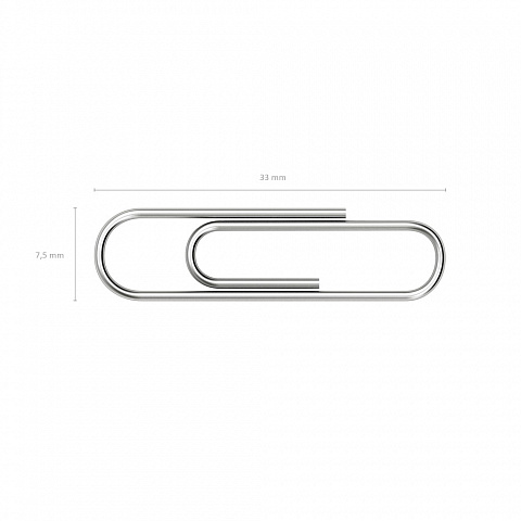 Скрепки 33мм "erich krause" 100 шт. карт.уп.