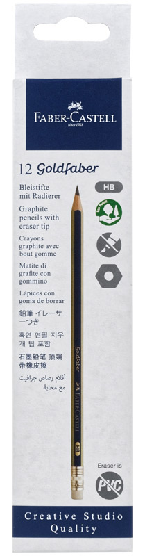 Карандаш с рез. "faber-castell goldfaber 1222" hb(тм)