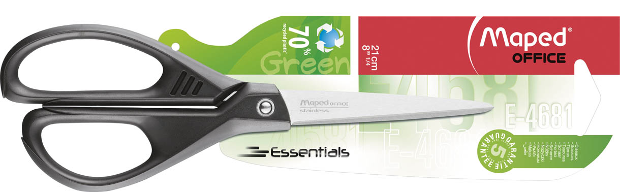 Ножницы канц. "maped essentials green" 210мм