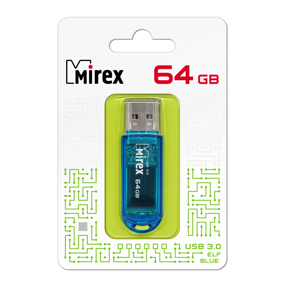 Флэш-накопитель usb3.0 64 гб "mirex" "elf"