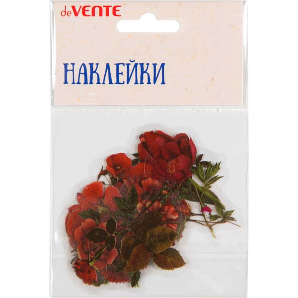 Наклейки devente "red flowers" пвх асс-т