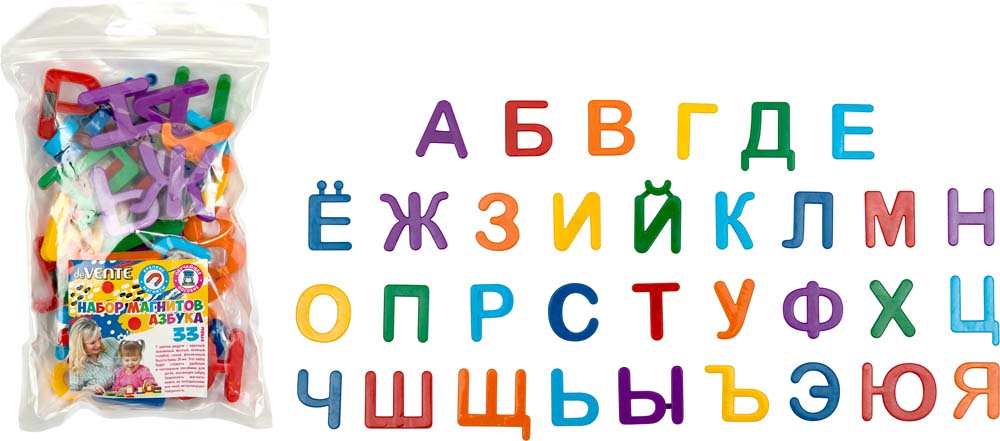 Набор devente "азбука на магнитах" пластик 32х28х6мм