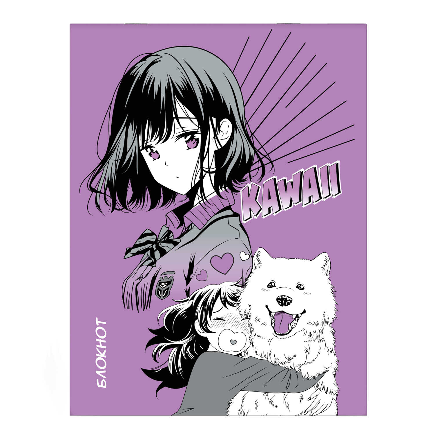 блокнот а6 скрепка 32л. кл. "manga" (феникс+) асс-т Блокнот а6 скрепка 32л. кл. "manga" (феникс+) асс-т