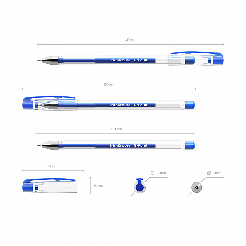 Ручка гел."erich krause g-point" синяя 0,38мм