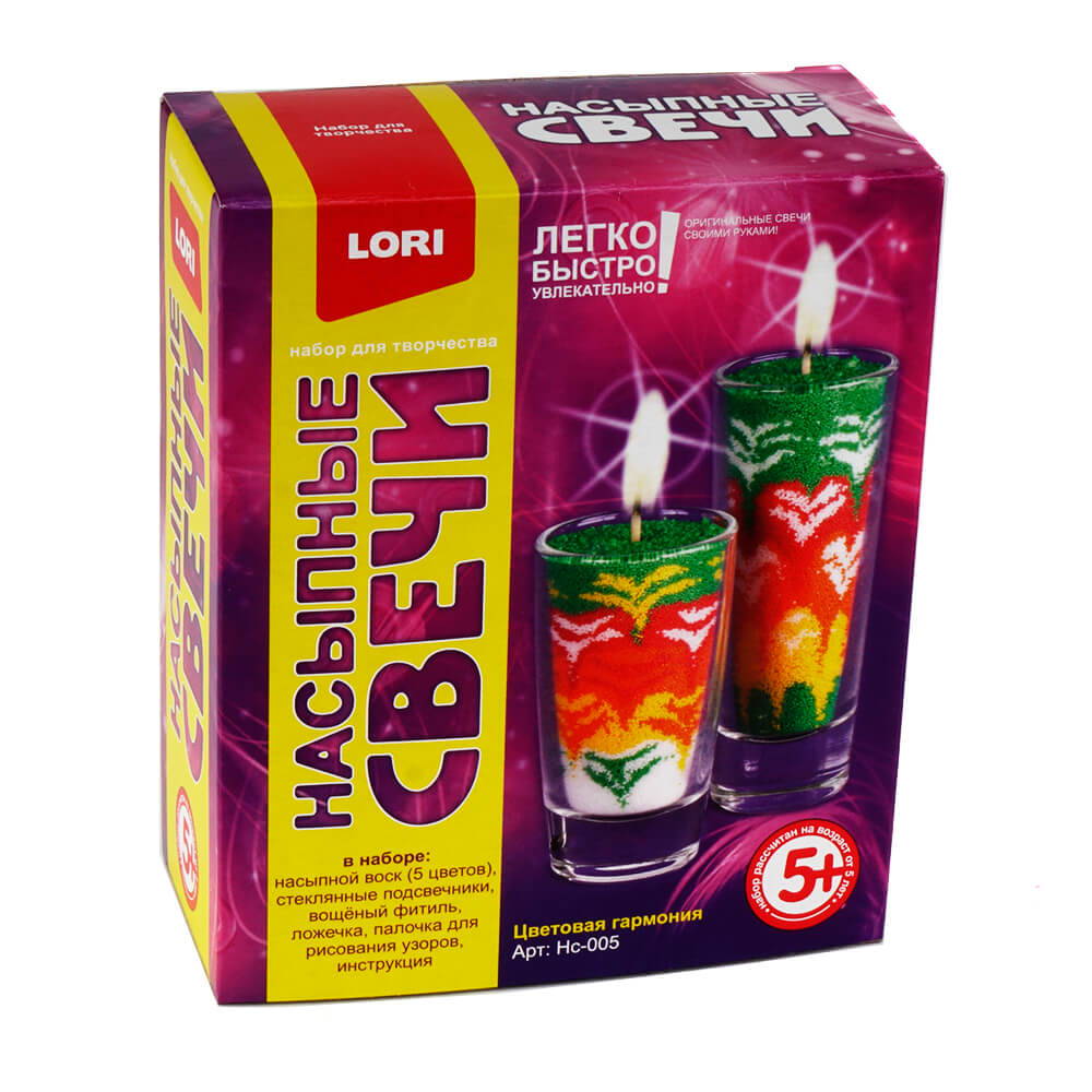 Набор д/творч. свечи насыпные "цветовая гармония"