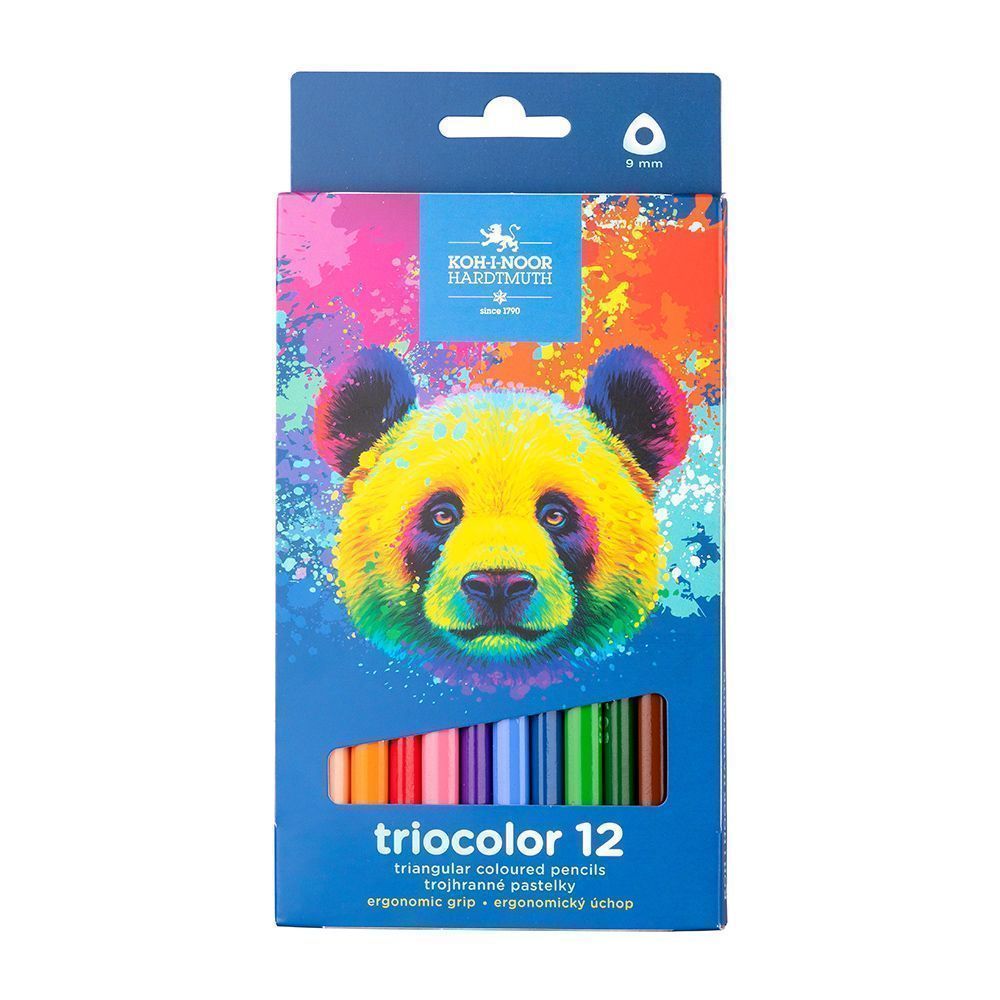 Карандаши цветные koh-i-noor "jumbo triocolor bear" 12цв. трёхгранные