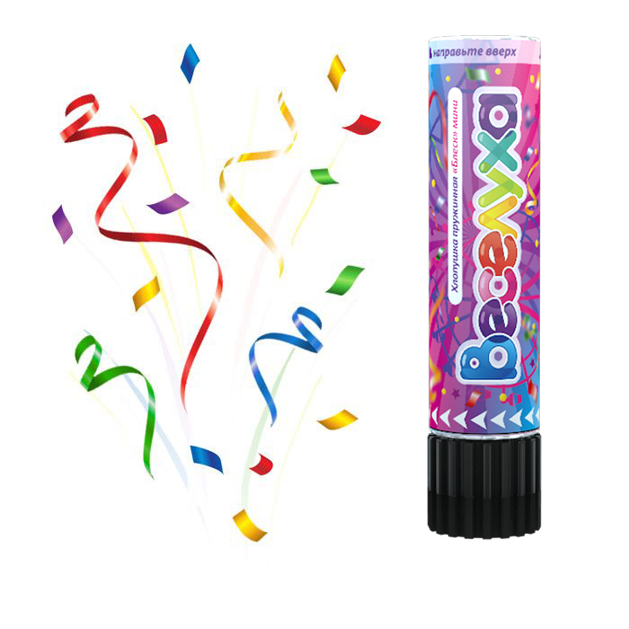 хлопушка 11см серпантин "блеск" мини Хлопушка 11см серпантин "блеск" мини