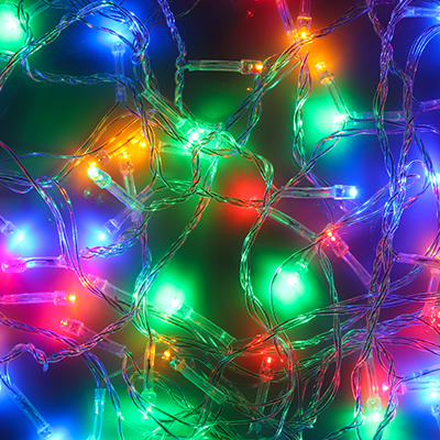 Гирлянда эл. вьюн led 100ламп, 9,0м, 8р., мультицвет, прозр.провод