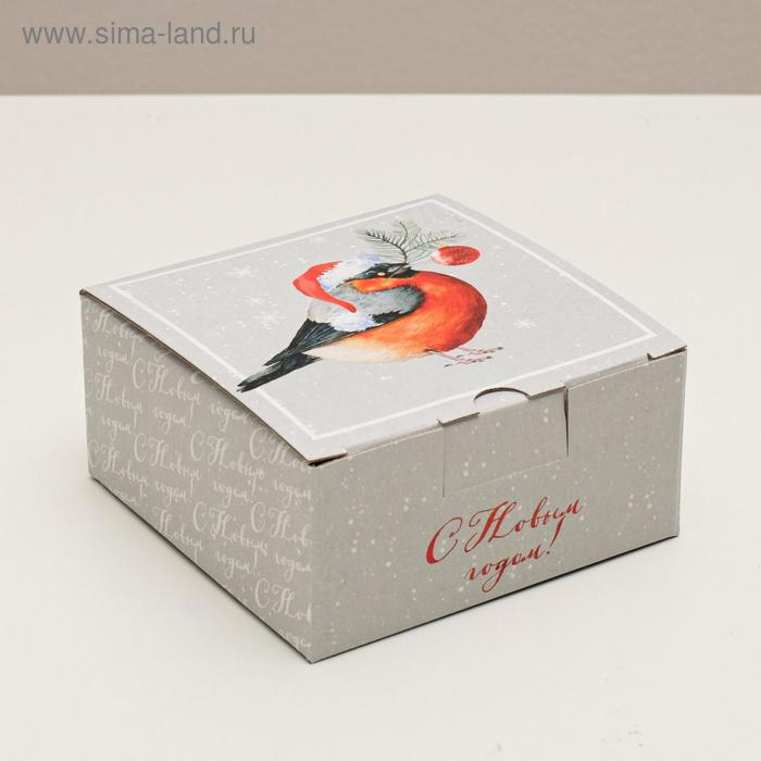Коробка "уютного нового года" 15х15х7см